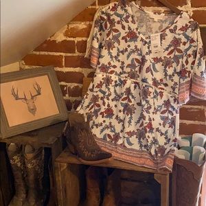 V neck  casual shirt